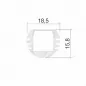 Preview: Alu Profil oval 18,5x15,8mm eloxiert für LED Streifen