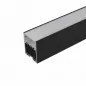 Preview: Aluminum Luminaire Profile 40x50mm Black for LED Strips