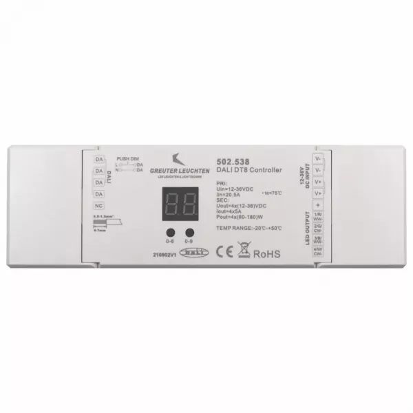 DALI DT8/Push LED Dimmer 4in1 4x5A