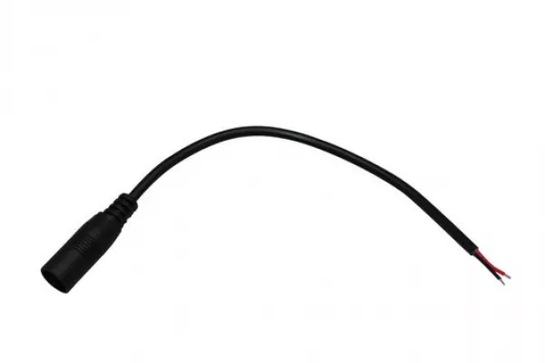 Connection Cable with Hollow Socket 2,1mm Black